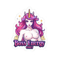 Boss Energy Only Unicorn Sticker — Feminine Bold Vinyl Kiss-Cut Decal